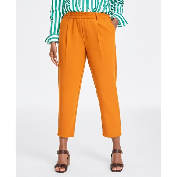 ON 34th Pants - ON 34th Pants Womens Medium Pecan Roast High Rise Straight Leg Pull On Ankle NWT